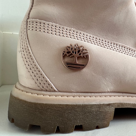 Timberland Leather Boots in Blush Pink Sz 7 - Picture 8 of 12